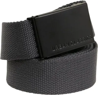 Produktbild von Urban Classics Gürtel Uni Canvas Belt charcoal Basics 100% Polyester Standard