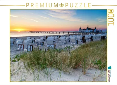 Produktbild von CALVENDO Puzzle Seebrücke Ahlbeck | 1000 Teile Lege-Größe 64x48cm Foto-Puzzle für glückliche Stunden