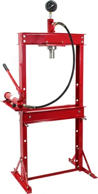 Produktbild von Wiltec 20T Profi Werkstattpresse, 90-1035mm Arbeitsbereich, 145-330mm Hubhöhe, Hydraulikpresse aus Stahl, Rahmenpresse mit Manometer, Lagerpresse