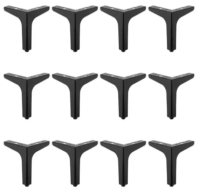 Image de Lot de 12 pieds en acier pour meubles, idéal pour les projets de bricolage