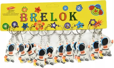 Produktbild von Astronaut Schlüsselanhänger 12er Set - Gummi Weltraum Anhänger für Rucksack - Cooles Kosmos Geschenk
