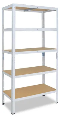 Immagine prodotto di shelfplaza HOME 180x100x60 cm scaffale pesante in bianco con 5 ripiani e 175 kg di portata per ripiano