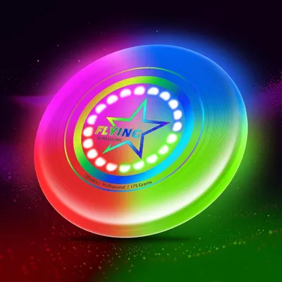 Productafbeelding van Lichtgevende flying disc vliegschijfspeelgoed - Automatisch oplichtende werpring - Flying ring - Kerstmis voor jongens