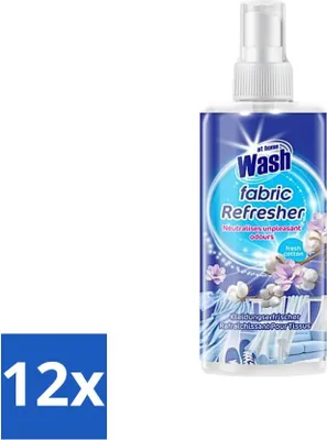 Produktbild von At Home - Wash - Textilerfrischer - Fresh Baumwolle - Neutralisiert unangenehme Gerüche - 300 ml - Vorteilspack - 12 Stücke