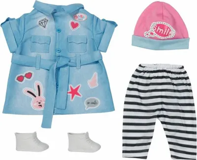 Produktbild von BABY born Deluxe Jeans Dress, Puppen-Kleiderset, 3 Jahr(e), 375 g