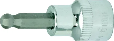 Produktbild von KS Tools 3/8 CHROMEplus Bit-Stecknuss Innensechskant,Kugelkopf,6 mm