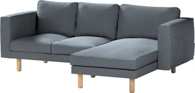Produktbild von Dekoria Bezug für Norsborg 3-Sitzer Sofa mit Recamiere, grau, Norsborg Bezug für 3-Sitzer Sofa mit Recamiere