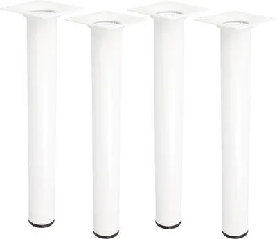 Produktbild von 4er Set Möbelstützen Weiß Möbelbeine Höhe 250mm Möbelfüße Tischbeine Couchfüße ø 30mm Schrankfüße