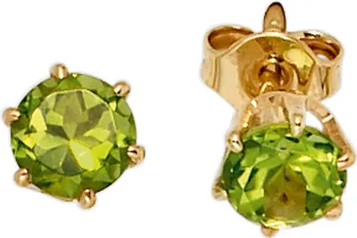 Produktbild von JOBO Ohrstecker 585 Gold Gelbgold 2 Peridote grün Ohrringe