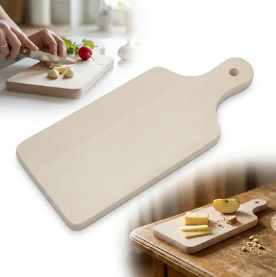 Obrázek produktu pro Tradiční dřevěné prkénko s rukojetí 28 x 12 cm z bukového dřeva do kuchyně