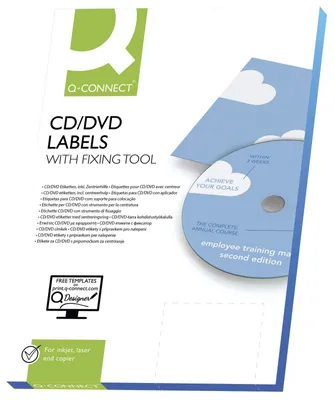 Produktbild von Q-Connect CD-Etiketten - Classic Size, weiß, 50 Stück/25