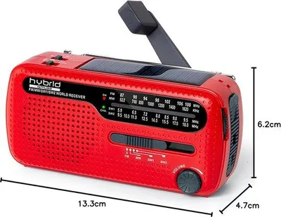 Image de Radio solaire portable avec lampe de poche LED et lampe de lecture, batterie rechargeable et fonction batterie externe, idéale pour le camping et les activités de plein air