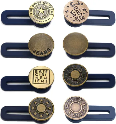 Produktbild von Hosenverlängerung - 8 Stück - elastische Knöpfe - verstellbare Knöpfe - Taillenverlängerung - Jeans - einziehbarer Knopf für Jeans und Rock - Bekleidungsaccessoires