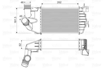 Produktbild von VALEO 818556 Ladeluftkühler LLK für OPEL ZAFIRA B (A05) Turbo Intercooler