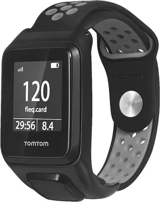 Produktbild von Strap-it TomTom Runner 3 Sportarmband (Schwarz/Grau)