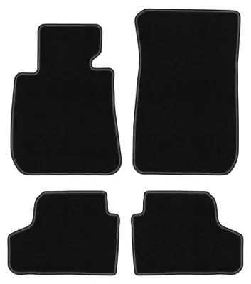 Image de Tapis de sol en moquette pour BMW 3 E93 2004-2011 (cabriolet) – jeu 4 pièces, noirs, sur mesure – Wielganizator BASIC – version W0801