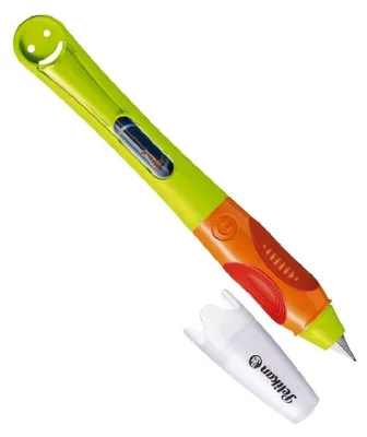 Produktbild von Pelikan Füller Pelikano Junior Feder M Linkshänder Einstiegsschreibfüller für Grundschule Kinder Grün-Orange