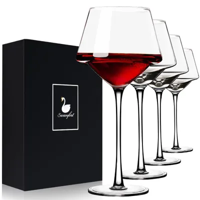 Rotweingläser Set 4er, 460 ml, elegant, mit Geschenkbox