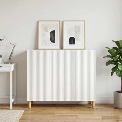 Obrázok produktu pre Komoda vidaXL, biela, 89 x 34,5 x 80 cm, drevotrieska