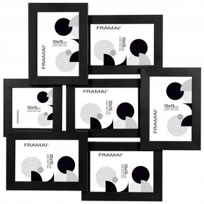 Produktbild von Framai HEN 2 Mehrfachbilderrahmen schwarz 44x44 cm
