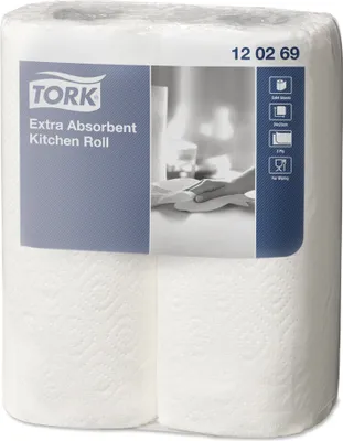 Produktbild von TORK Küchenrolle extra saugfähig 3-lagig weiß