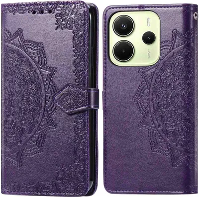 Zdjęcie produktu dla imoshion Mandala Bookcase dla Xiaomi Redmi Note 14 (4G) - fioletowy