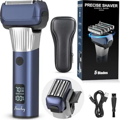 Produktbild von Amurhey Herren Electric Razor 5 Pro-Rasierelemente, Rasierer / 100 Minuten Laufzeit, nasse und trocken