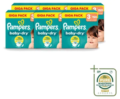 Immagine prodotto di 6 pannolini Pampers Baby-Dry, taglia 3 - confezione risparmio - 6 pezzi