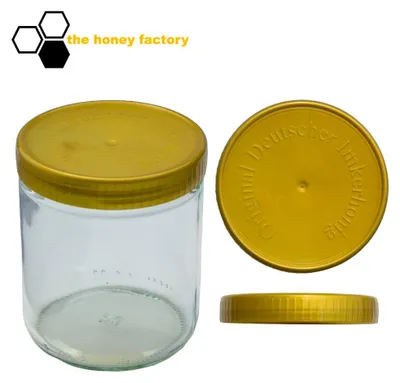 Produktbild von 96 x HONIGGLAS Neutralglas 500G KARTON mit Kunststoffdeckel DEUTSCHER IMKERHONIG