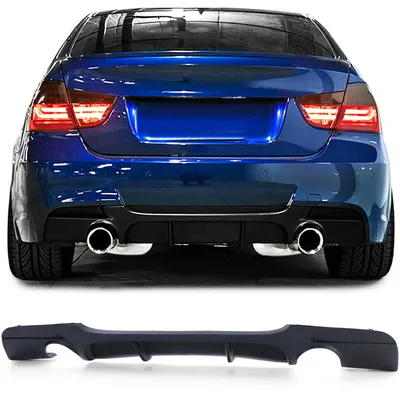 Zdjęcie produktu dla Dyfuzor matowy czarny do BMW Seria 3 E90 E91 2005-2012 / 335d 335i Tylny Dyfuzor