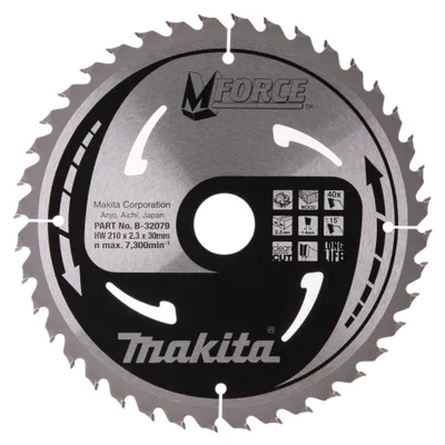 Image de Makita M-FORCE lame circulaire 210 x 30 x 2,3 mm 40 dents ( B-32079 ) pour bois