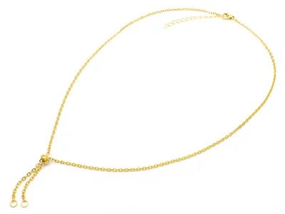 Produktbild von Vintageparts Gliederkette Edelstahl goldfarben 53cm Halskette