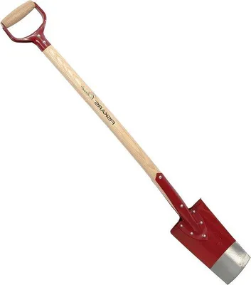 Produktbild von Garten-Schaufel für Blumenpflanzen und Entwässerung Länge: 105 cm Rostfreies Holz/Stahl rot