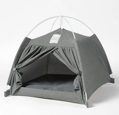 Produktbild von Hundehöhle - Hundehöhlenkabinett – Cozy Hundehöhle – Tier Schlafdecke – Hundeschlafdecke – Katzenhütte – Zelt - Grau
