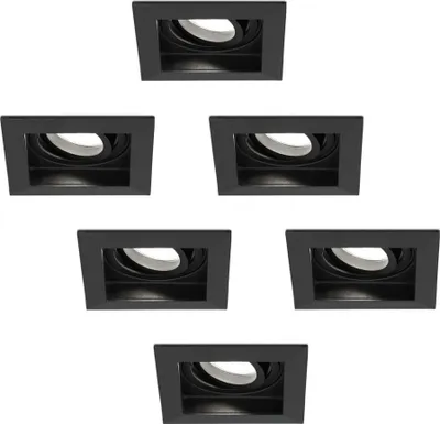 Produktbild von hoftronic LED Einbaustrahler 4W 345lm 6500K Schwarz Dimmbar Schwenkbar IP20