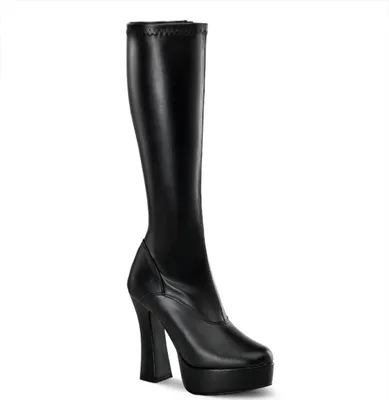 Produktbild von ELECTRA-2000Z Damen Boots von Pleaser, Schwarz Leder , EU 39, US 9