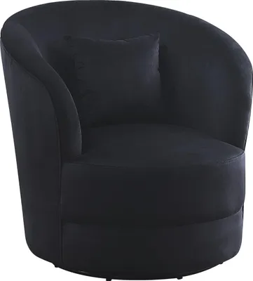 Produktbild von ATLANTIC home collection Sessel Colin, 360Grad BxTxH: 84cm x 85cm x 84 cm, Farbe:Samt-Schwarz