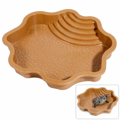 Produktbild von Schildkröten-Badebecken für Reptilien,Futter-u Wasserschale, Terrarium-Deko für Glasbecken,für Schildkröten,Hornfrösche,Eidechsen,Geckos u Schlangen