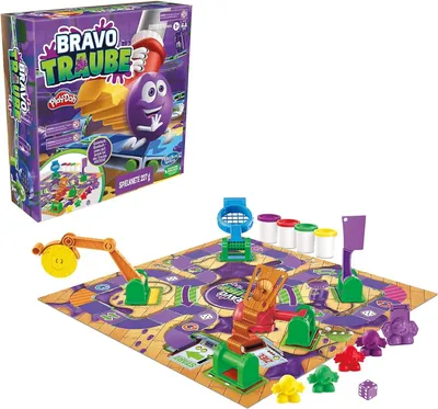 A board game and its components are displayed on a white background.