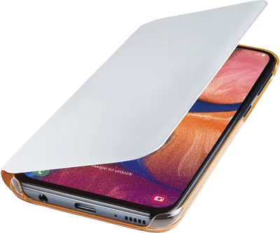 Produktbild von Samsung Galaxy A20e Hülle - Kunstleder - Samsung Klapphülle - Weiß