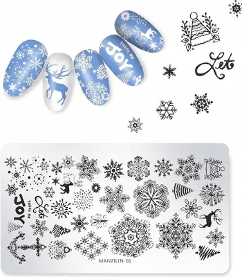 Produktbild von Manzilin-01 Nailart-Stempelplatte
