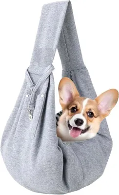 Produktbild von Famanu Hundetragetasche bis 7 kg – Bequeme, sichere Schultertasche mit Karabinerhaken
