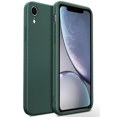 Obrázek produktu pro iPhone XR Pouzdro, Tekuté Silikonové Gumové Pouzdro, Nárazuvzdorné a Odolné proti Poškrábání pro iPhone XR Nachtgrün
