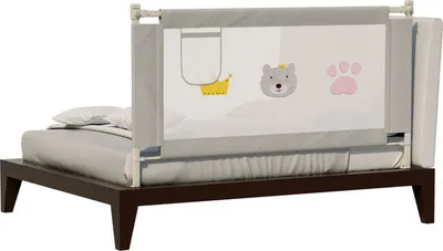 Zdjęcie produktu dla Clanmacy – barierka do łóżka 150 x 70 cm, barierka zabezpieczająca do łóżeczka dziecięcego, barierka do łóżeczka niemowlęcego, zabezpieczenie przed wypadnięciem z łóżka, kolor szary