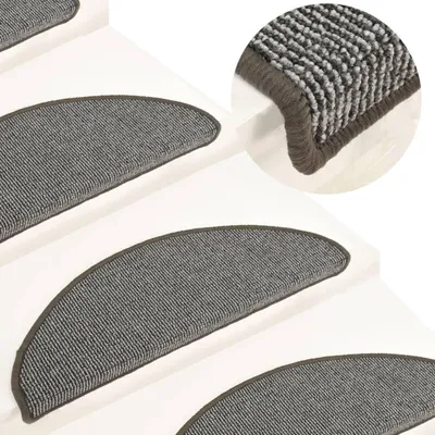 Zdjęcie produktu dla vidaXL Podkładki pod nogi 15 szt. 65x21x4 cm Szare Półokrągłe Duże