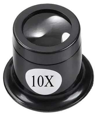 Immagine prodotto di Lente d'ingrandimento, ingrandimento 10x, design leggero, confezione da 10x