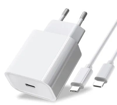 Produktbild von 20W Schnell Ladegerät für iPhone 14 13 12 11 X Pro Max Plus USB C auf Lightning Netzteil Charger Adapter Set weiß Netzstecker + 1m Kabel