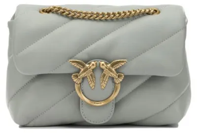 Image de PINKO sac bandoulière en cuir femme gris