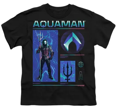 Obrázok produktu pre Tričko s motívom filmu Aquaman a Ztratené kráľovstvo – detské, model TV35393 (veľkosť 152-158) (čierna)