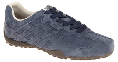 Produktbild von Geox SNAKE Herren Leder Sneaker U66NVA 022BC C4007 Schnürschuh dunkelblau, Schuhgröße:43 EU